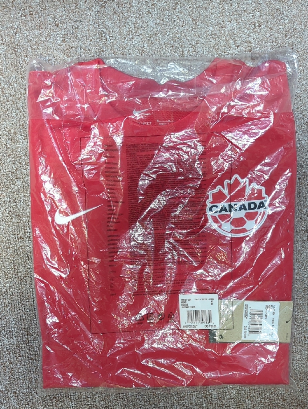 Nike Red Canada Soccer Jersey with White Crest